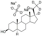 SODIUM 5A-PREGNAN-3B-OL-20-ONE-17A,21,21,21-D4 SULFATE Struktur