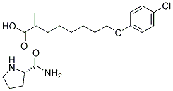 8-(4-CHLOROPHENOXY)-2-METHYLENE-OCTANOIC ACID PROLINAMIDE Struktur