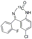 5-(2-FLUOROPHENYL)-1,3-DIHYDRO-7-CHLORO-2H-1,4-BENZODIAZEPIN-2-ONE-13C1 Struktur