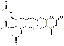 4-METHYLUMBELLIFERYL 3,4,6-TRI-O-ACETYL-B-D-GALACTOPYRANOSIDE Struktur