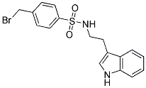 {[4-(BROMOMETHYL)PHENYL]SULPHONYL}(2-INDOL-3-YLETHYL)AMINE Struktur