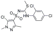 N4-[(2,4-DICHLOROANILINO)(METHYLTHIO)METHYLIDENE]-5-CHLORO-1,3-DIMETHYL-1H-PYRAZOLE-4-SULPHONAMIDE Struktur