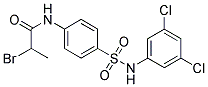 N1-{4-[(3,5-DICHLOROANILINO)SULPHONYL]PHENYL}-2-BROMOPROPANAMIDE Struktur