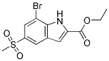 ETHYL 7-BROMO-5-(METHYLSULPHONYL)-1H-INDOLE-2-CARBOXYLATE Struktur