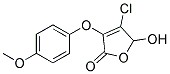 4-CHLORO-5-HYDROXY-3(4-METHOXYPHENOXY)-2(5H)-FURANON Struktur