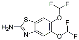 5,6-BIS(DIFLUOROMETHOXY)BENZOTHIAZOL-2-YLAMIN Struktur