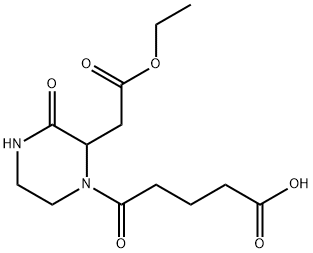 5-[2-(2-ETHOXY-2-OXOETHYL)-3-OXO-1-PIPERAZINYL]-5-OXOPENTANOIC ACID Struktur