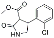 3-METHOXYCARBONYL-4-(2`-CHLOROPHENYL)-2-PYRROLIDINONE Struktur