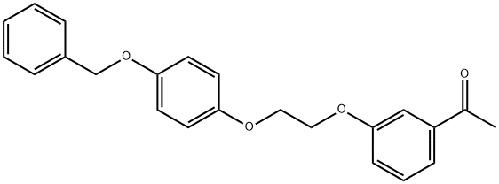 1-(3-(2-[4-(BENZYLOXY)PHENOXY]ETHOXY)PHENYL)-1-ETHANONE Struktur