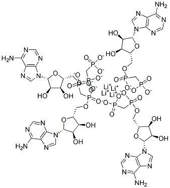 Adenosine 5'-[β,γ-methylene] triphosphate tetralithium salt
 Struktur