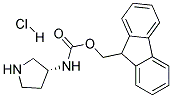 (R)-(3-Fmoc-amino)pyrrolidine hydrochloride Struktur