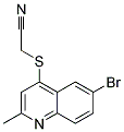 (6-BROMO-2-METHYL-QUINOLIN-4-YLSULFANYL)-ACETONITRILE Struktur