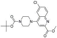 Methyl 4-(1-Boc-Piperazine-4-Yl)-6-Chloro-2-Quinoline-Carboxylate Struktur