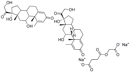 Methylprednisolone sodium succinate/acetate Struktur