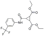 Diethyl 3-{[3-(trifluoromethyl)phenyl]carbamoyl}-1,2-cyclopropanedicarboxylate Struktur