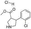 Methyl 4-(2-chlorophenyl)pyrrolidine-3-carboxylate hydrochloride Struktur