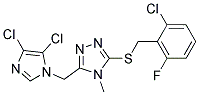 3-[(2-chloro-6-fluorobenzyl)thio]-5-[(4,5-dichloro-1H-imidazol-1-yl)methyl]-4-methyl-4H-1,2,4-triazole Struktur