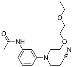 N-(3-((2-cyanoethyl)(2-(2-ethoxyethoxy)ethyl)amino)phenyl)acetamide Struktur