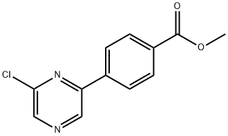 4-(6-Chloro-pyrazin-2-yl)-benzoicacidmethylester Struktur