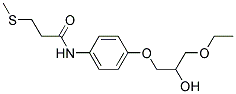 N-[4-(3-ETHOXY-2-HYDROXY-PROPOXY)-PHENYL]-3-METHYLSUFANYL-PROPIONAMIDE Struktur