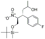 (3R,4S)-5-(TERT-BUTYL-DIMETHYL-SILANYLOXY)-3-(4-FLUORO-PHENYL)-4-NITRO METHYL-PENTAN-1-OL Struktur