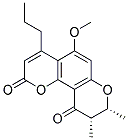 (8R,9S)-5-METHOXY-8,9-DIMETHYL-4-PROPYL-8,9-DIHYDRO-PYRANO[2,3-F]CHROMENE-2,10-DIONE Struktur