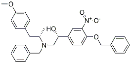 (R)-2-{BENZYL-[(S)-2-(4-METHOXY-PHENYL)-1-METHYL-ETHYL]-AMINO}-1-(4-BENZYLOXY-3-NITRO-PHENYL)-ETHANOL Struktur