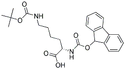 (S)-6-TERT-BUTOXYCARBONYLAMINO-2-(9H-FLUOREN-9-YLOXYCARBONYLAMINO)-HEXANOIC ACID Struktur