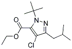 4-CHLORO-1-(1,1-DIMETHYLETHYL)-3-(2-METHYLPROPYL)-1H-PYRAZOLE-5-CARBOXYLIC ACID ETHYL ESTER Struktur