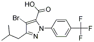 4-BROMO-3-(2-METHYLPROPYL)-1-[4-(TRIFLUOROMETHYL)PHENYL]-1H-PYRAZOLE-5-CARBOXYLIC ACID Struktur