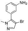 3-(4-BROMO-2-METHYL-2H-PYRAZOL-3-YL)-PHENYLAMINE Struktur