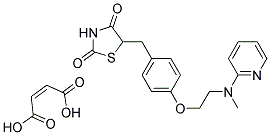 5-[[4-[2(Methyl-2-Pyridinylamino)Ethoxy]Phenyl]-Methyl]-2,4-Thiazolidine Dione Maleate Struktur