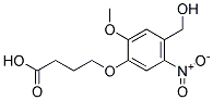 4-[2-Methoxy-4-(hydroxymethyl)-5-nitrophenoxy]-butyric acid Struktur