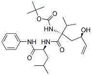 (R,S)-N-T-BOC-ALPHA-(2-HYDROXY-3-BUTENYL)-L-VALINYL-L-LEUCINYL ANILIDE Struktur