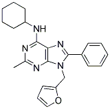 N-CYCLOHEXYL-9-((FURAN-2-YL)METHYL)-2-METHYL-8-PHENYL-9H-PURIN-6-AMINE Struktur