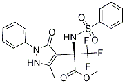 METHYL 3,3,3-TRIFLUORO-2-(5-METHYL-3-OXO-2-PHENYL-2,3-DIHYDRO-1H-PYRAZOL-4-YL)-N-(PHENYL-SULFONYL)ALANINATE Struktur