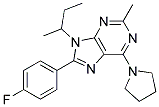 9-SEC-BUTYL-8-(4-FLUOROPHENYL)-2-METHYL-6-(PYRROLIDIN-1-YL)-9H-PURINE Struktur