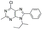 9-SEC-BUTYL-6-CHLORO-2-METHYL-8-PHENYL-9H-PURINE Struktur