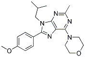 9-ISOBUTYL-8-(4-METHOXYPHENYL)-2-METHYL-6-MORPHOLINO-9H-PURINE Struktur