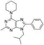 9-ISOBUTYL-2-METHYL-8-PHENYL-6-(PIPERIDIN-1-YL)-9H-PURINE Struktur