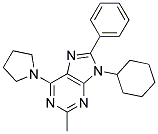 9-CYCLOHEXYL-2-METHYL-8-PHENYL-6-(PYRROLIDIN-1-YL)-9H-PURINE Struktur