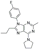 9-(4-FLUOROPHENYL)-2-METHYL-8-PROPYL-6-(PYRROLIDIN-1-YL)-9H-PURINE Struktur