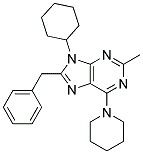 8-BENZYL-9-CYCLOHEXYL-2-METHYL-6-(PIPERIDIN-1-YL)-9H-PURINE Struktur