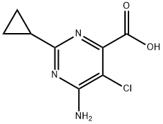 6-AMINO-5-CHLORO-2-CYCLOPROPYLPYRIMIDINE-4-CARBOXYLIC ACID Struktur