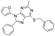 6-(BENZYLTHIO)-9-(FURAN-2-YL)-2-METHYL-8-PHENYL-9H-PURINE Struktur