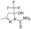 5-HYDROXY-3-METHYL-1-THIOCARBAMOYL-5-TRIFLUOROMETHYL-2-PYRAZOLINE Struktur