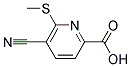 5-CYANO-6-(METHYLTHIO)PYRIDINE-2-CARBOXYLIC ACID Struktur