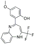 4-METHOXY-2-[2-TRIFLUOROMETHYL-1H-1,5-BENZODIAZEPIN-4-YL]PHENOL Struktur