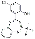 4-CHLORO-2-[2-TRIFLUOROMETHYL-1H-1,5-BENZODIAZEPIN-4-YL]PHENOL Struktur