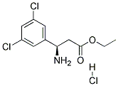 3-(R)-AMINO-3-(3,5-DICHLOROPHENYL)PROPIONICACID ETHYL ESTER HYDROCHLORIDE Struktur